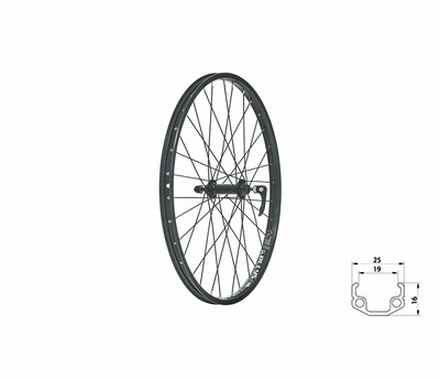WASPER V-brake F, 24", black