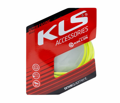 Outer casing for brake cables KLS 250 cm, lime yellow, 1pc