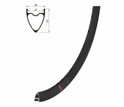 FLINT DSC, 32-Loch, FV, 28" black