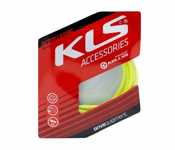 Bowden brzdový KLS 250 cm, lime yellow, 1ks