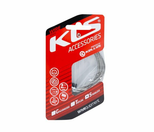 Lanko brzdové KLS MTB+ROAD 200 cm, nerez, 1ks